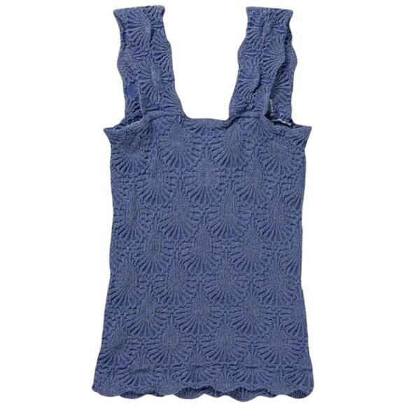 Free People Love Letter Cami in Denim Blue - Picture 4 of 5